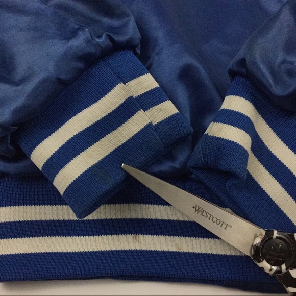 Vtg 80s Mickey Mouse Varsity Jacket Disney Nylon Satin Coaches USA Chalk Line M - Picture 4 of 13